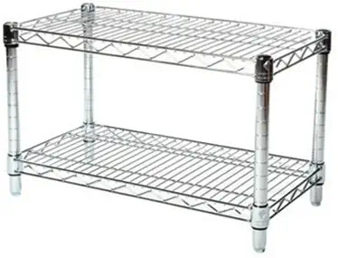 14"d x 24"w Chrome Wire Shelving with 2 Shelves