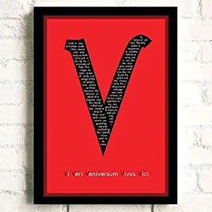 V for Vendetta Movie Poster Prints Wall Art Decor Unframed,Multiple Patterns Available-16.5