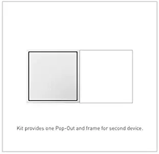 Legrand adorne 2-Gang Pop-Out Outlet in White With Matching Wall Plate, ARPTR152GW2WP