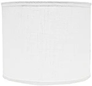 AHS Lighting SD1469-12WD Drum Lamp Shade with Washer Fitter, 12-Inches, White