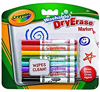 Dry Erase Markers Hang Pack 8's - Washable, Bold and Bright Colours!