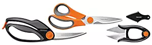 Fiskars 3 Piece Heavy-Duty, All-Purpose Fast-Prep Kitchen Shears Set, 510061-1001