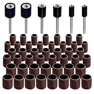 Jumbo 51pc Drum Sanding Kit - Fits Dremel - Includes Rubber Drum Mandrels - 1/2, 3/8 & 1/4"