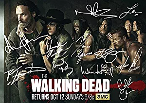 The Walking Dead Season 5 Tv Print Andrew Lincoln Norman Reedus Danai Gurira Steven Yeun Emily Kinney Michael Cudlitz Chad Coleman Chandler Riggs (11.7" X 8.3")