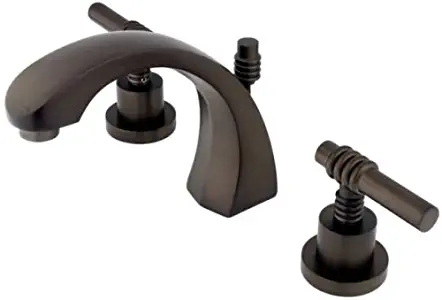 Kingston Brass KS4985ML Milano 8-Inch Widespread Lavatory Faucet, Oil Rubbed Bronze