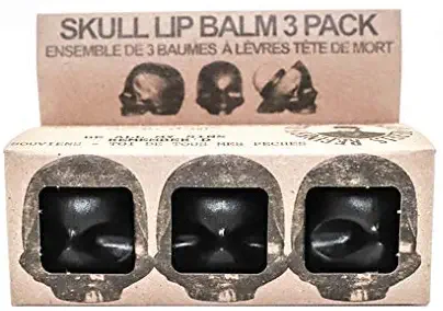 Rebels Refinery Skull-Shaped Lip Balm Shine-Free Moisturizing Gift Set – Mint, Vanilla & Passion Fruit, Pack of 3 – Vitamin E Antioxidant and Coconut & Sweet Almond Oil Extracts Nourish Chapped Lips