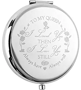 Women Gift Unique for Anniversary Birthday Valentines Day Christmas, Bride Gifts Engraved for Wedding Day, Wife Gifts from Husband Romantic (to My Queen)