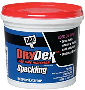 DAP 12330 Dry Time Indicator Spackling, 1-Quart Tub,White