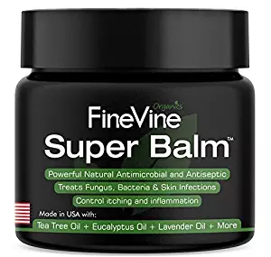 Antifungal Balm - Made in USA - Helps Treat Eczema, Ringworm, Jock Itch, Athletes Foot and Nail Fungal Infections - Best Ointment to Soothes Itchy, Scaly or Cracked Skin