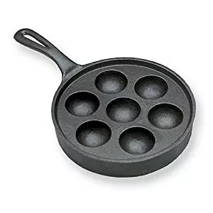 SCI Scandicrafts 7-Cup Cast Iron Aebleskiver Pancake Puffs Pan