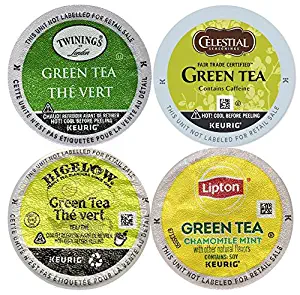 20 Count - Top Brand Green Tea Variety K-Cups for Keurig K Cup Brewers and 2.0 Brewers - (4 Brands, 5 K-cups each)