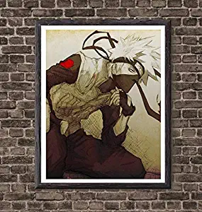 Thunder of Ninja Kakashi Naruto Canvas Art Print for Bedroom Decoration,8 x 10 Inches,No Frame