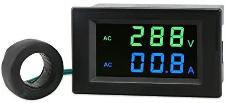 AC Current Meter, DROK 80-300V 100A Digital Multimeter Voltmeter Ammeter, LCD Display Voltage Amperage Detector Volt Amp Tester Monitor Gauge Panel with Current Transformer CT