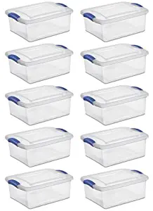 Sterilite 15 Qt Latch Box, Stadium Blue (Available in Case of 10)