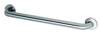 Bobrick 6806x30 304 Stainless Steel Straight Grab Bar with Concealed Mounting Snap Flange, Satin Finish, 1-1/2