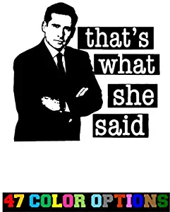 Tamengi Vinyl Decal Truck Car Sticker Laptop - The Office Micheal That's What She Said