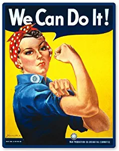 AK Wall Art We Can Do It! Rosie The Riveter WWII Vinyl Sticker - Car Phone Helmet - Select Size