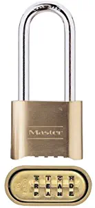 Master Lock 175DLHWD Set Your Own Word Combination Padlock 2-1/4 in. Shackle Brass Finish