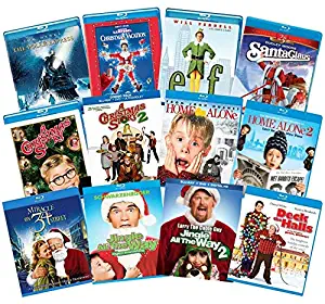 Ultimate Kids, Family & Comedy 12-Movie Christmas Holiday Blu-ray Collection: Polar Express/Christmas Vacation/Elf/A Christmas Story 1 & 2/Home Alone 1 & 2/Miracle on 34th Street/Santa Claus/Jingle Al