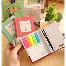 Hxytech Set of 4 Creative Tower Hardcover Combine Memopad Notepad Stationery Diary Notebook Office School Supplies + Pen