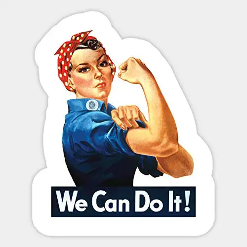 We Can Do It Rosie the Riveter Motivational Vinyl Sticker